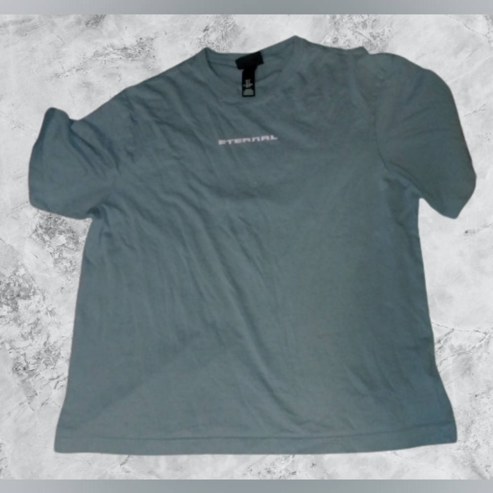 H&M T-Shirt Men's Double Sided Eternal Grim Reaper Graphic Medium Relaxed Fit